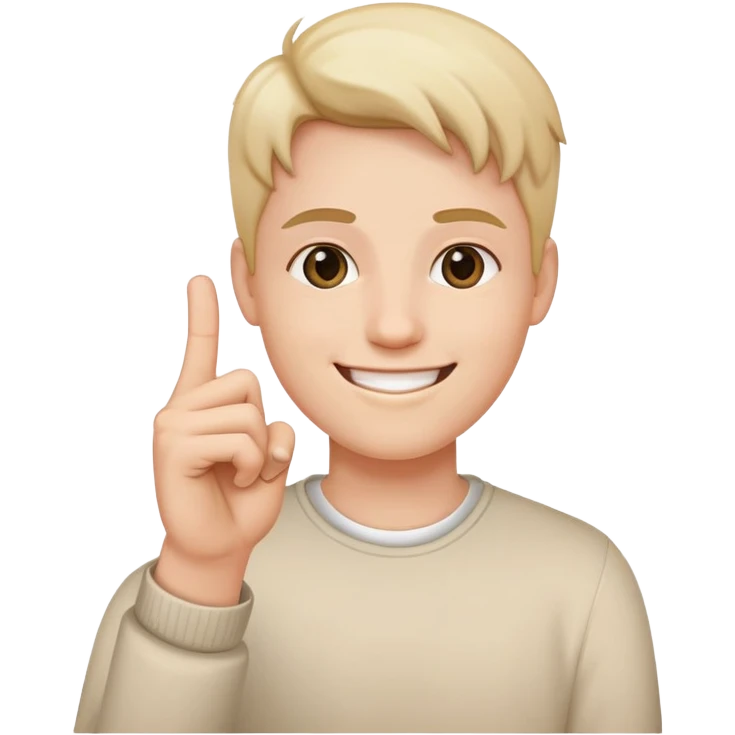smiling holding up middle finger emoji