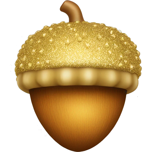 SINGLE sparkling gold acorn emoji