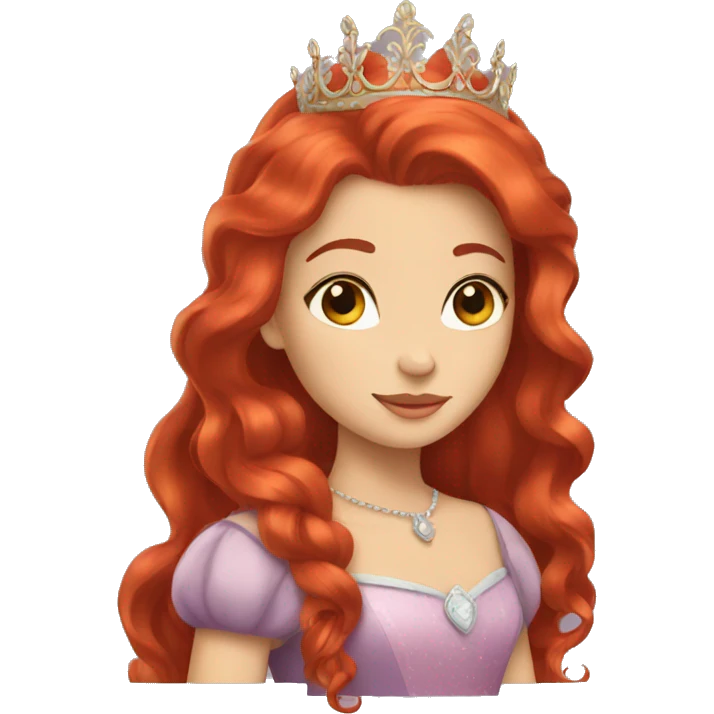 Princess with red hair emoji