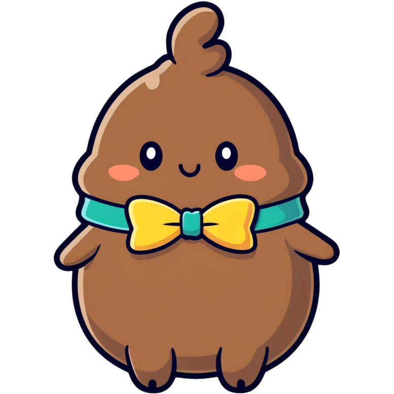 poop with a bow emoji