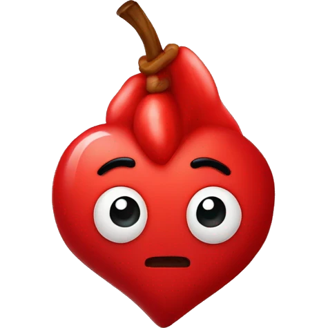 Corazón rojo con Chispitas  emoji