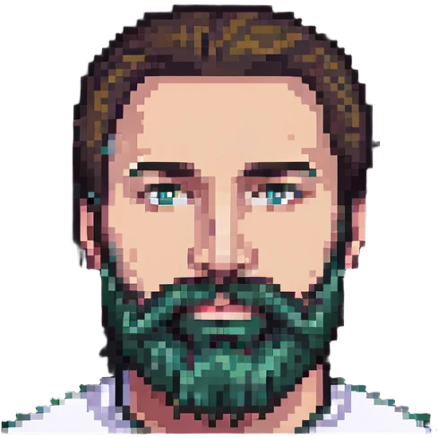 80s Man with beard emoji