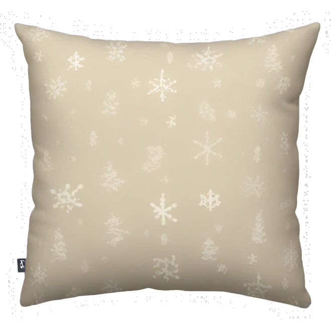 beige pillow with winter pattern emoji