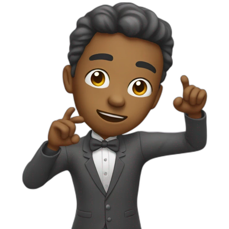 Personnage qui fait un dab emoji