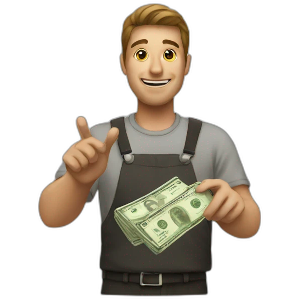 man giving tip money emoji