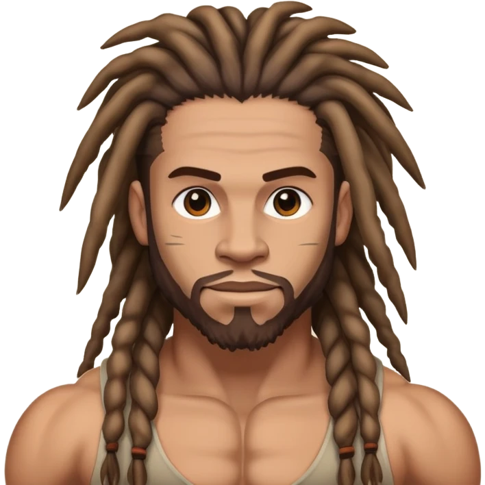Homme muscler avec des tresses  emoji