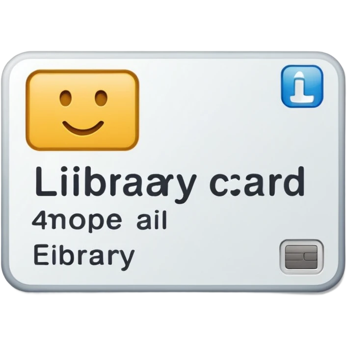 Library card
 emoji