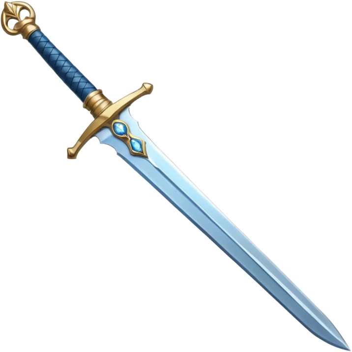 Sky Piercer — white blade + azure grip, Royal Sword. emoji
