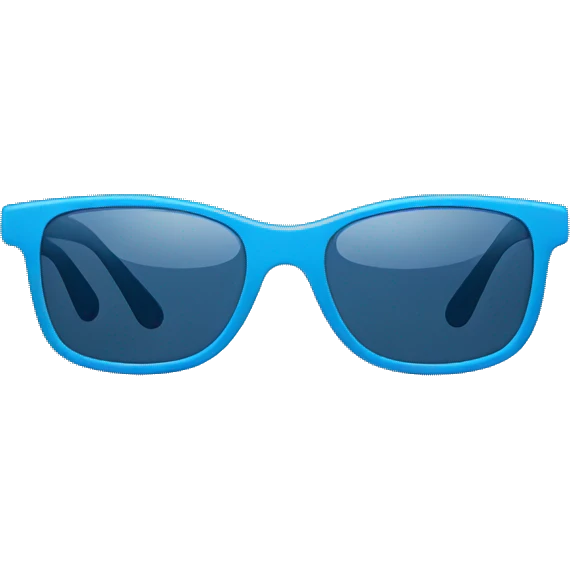 Sunglasses with blue frame emoji
