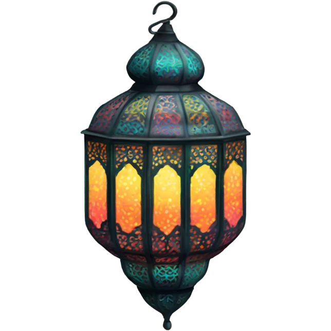 colorful pretty moroccan lantern emoji
