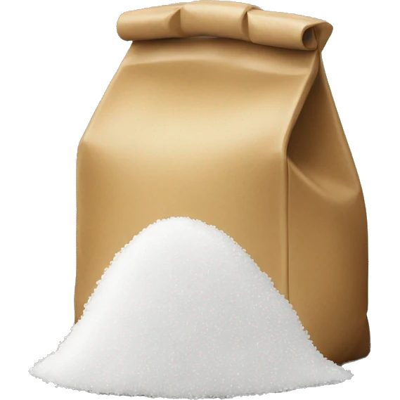 A bag of sugar emoji