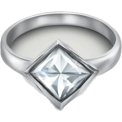 Diamond ring silver emoji