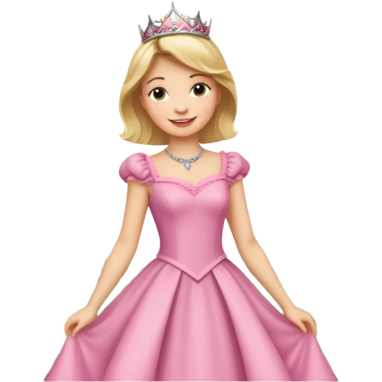 Parisian woman in a princess dress on the Eiffel tower emoji