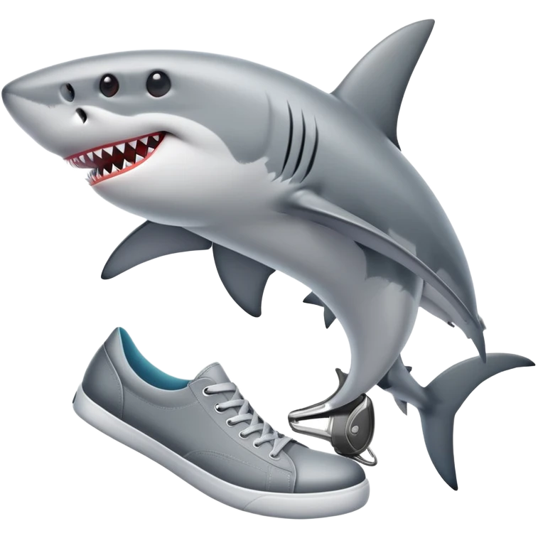 Shark with a shoes emoji