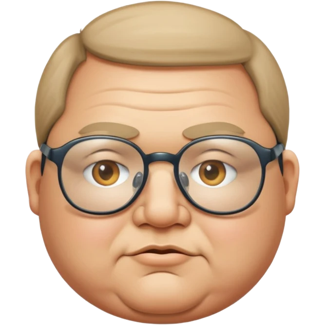 Fat blind man emoji