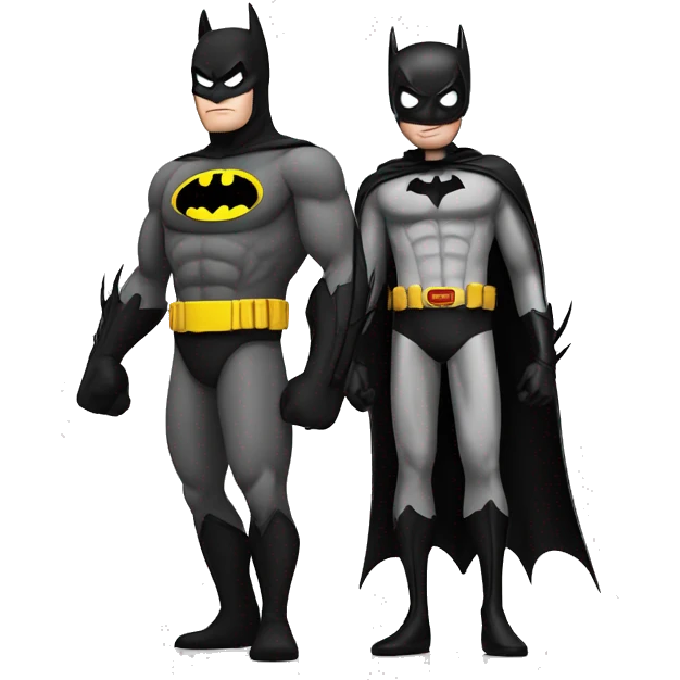 Batman and spider man emoji