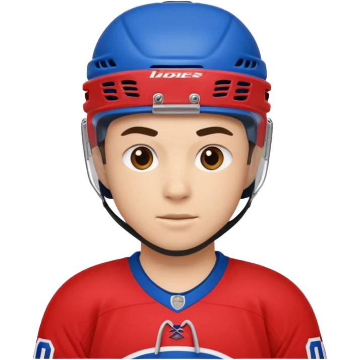 ice hockey player (#00A3E0) and red (#F9423A) emoji