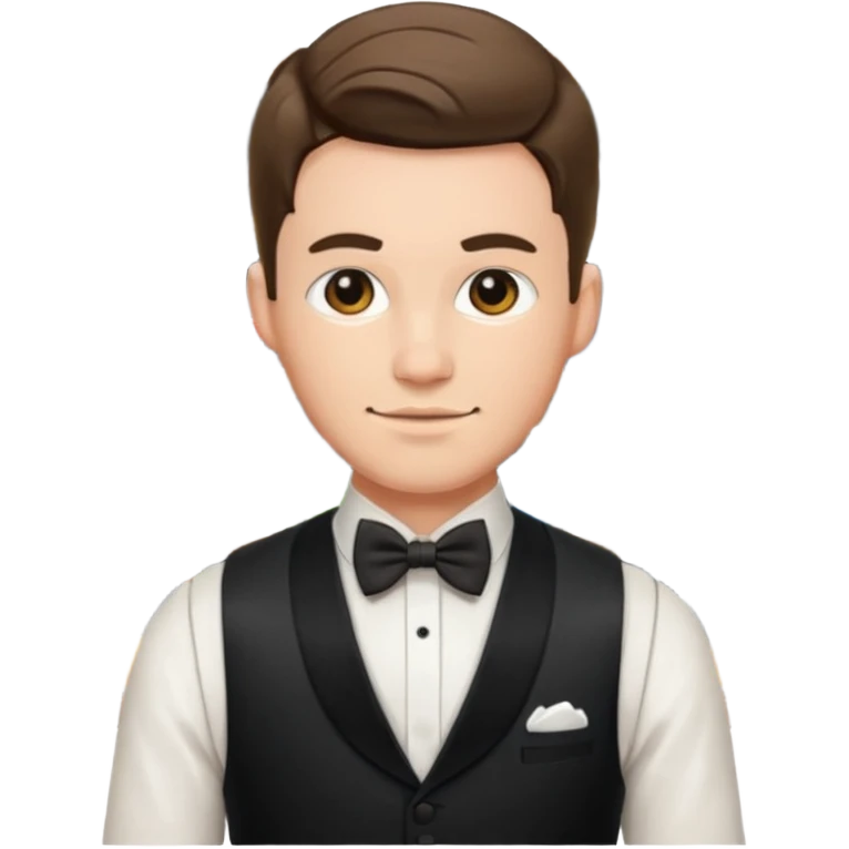 a bartender with bow tie and vest















 emoji