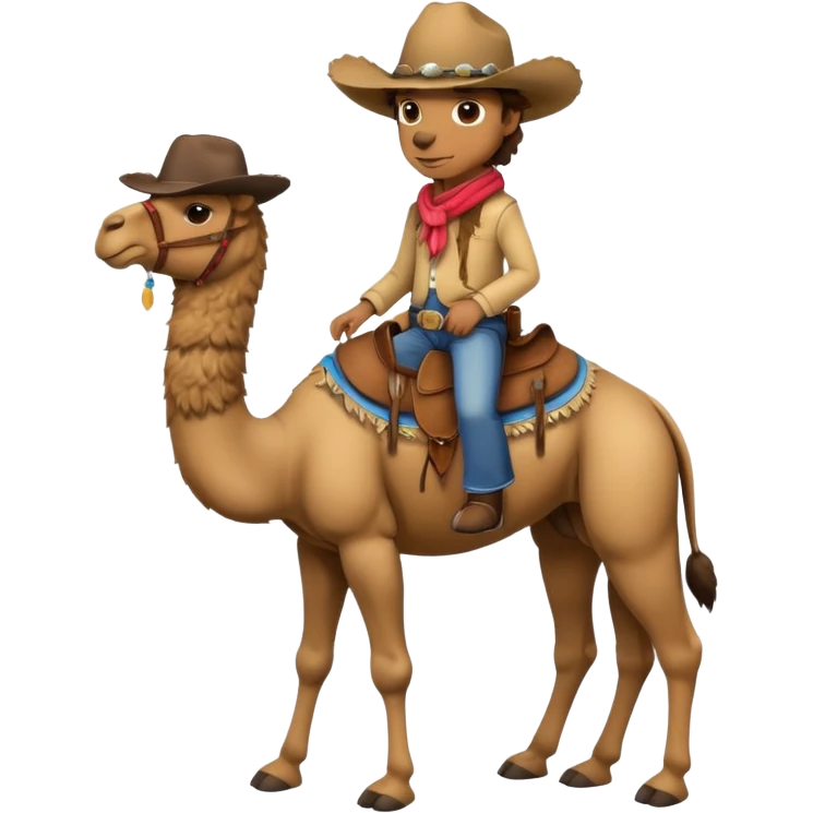 A full body camel with a cowboy hat emoji