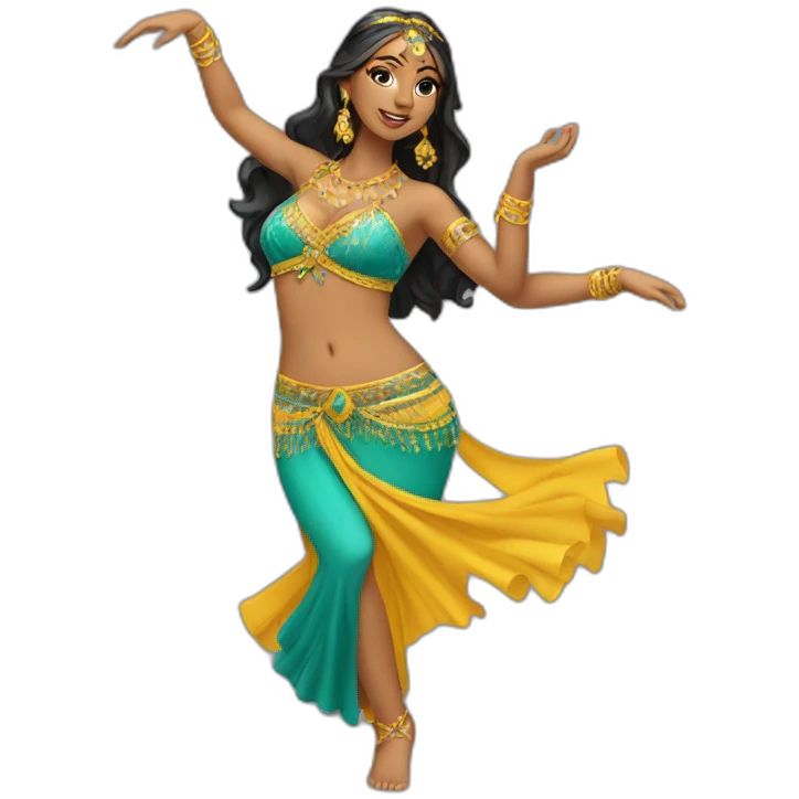 Belly dancing woman emoji