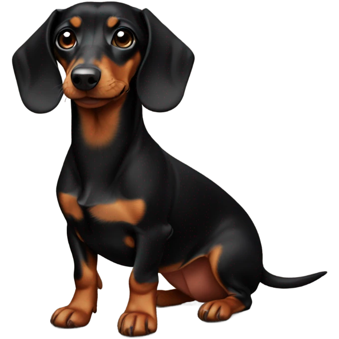 Black and Tan dachshund  emoji
