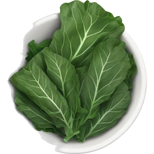 Collard greens in a bowl emoji