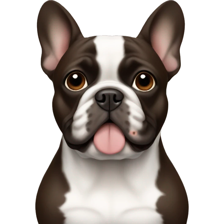 dark brown french bulldog emoji