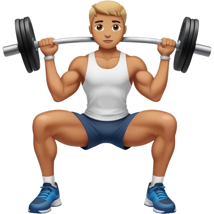 person doing leg workout with weights emoji