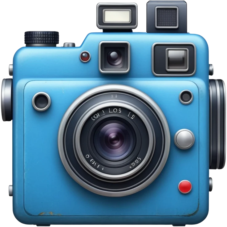 blue photographer camera old emoji