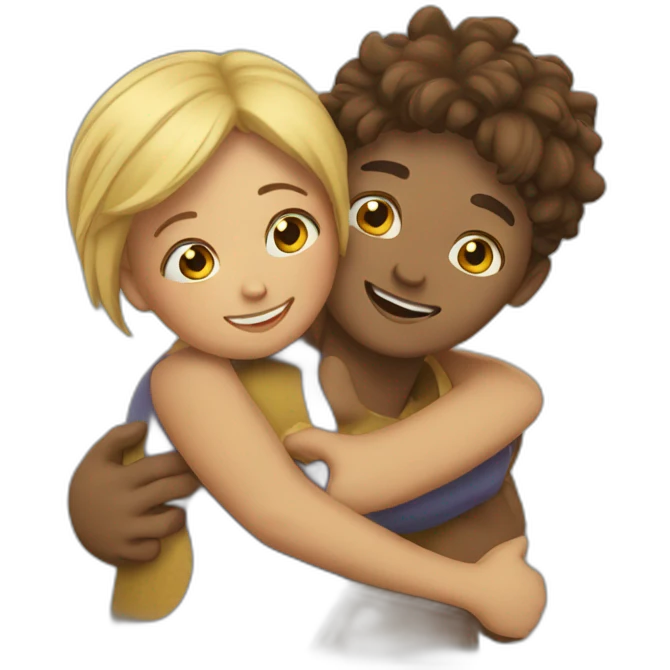 couple hug each other emoji