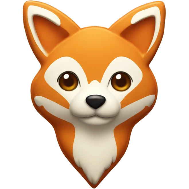 Fox heart cookie emoji
