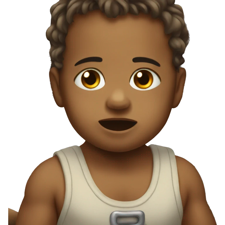 Baby crying on a boat emoji