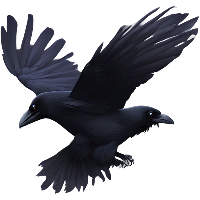 Raven flying emoji