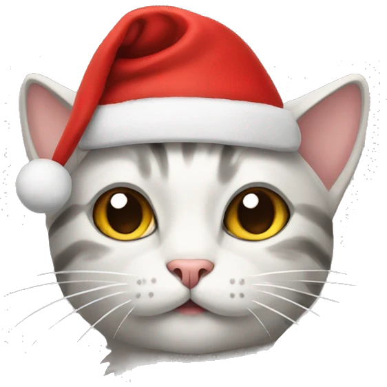 Cat in Christmas hat  emoji