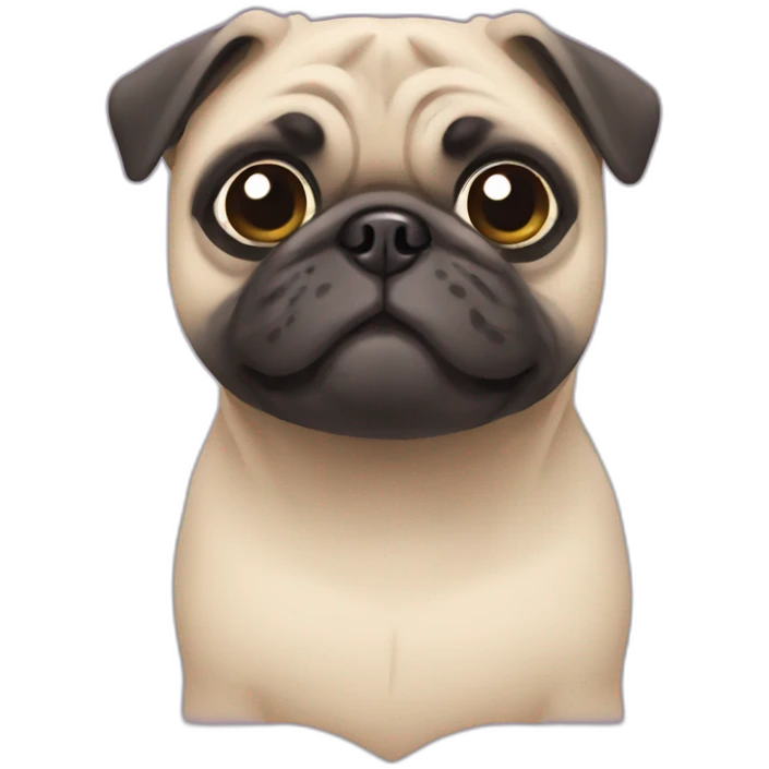 pug grooming emoji