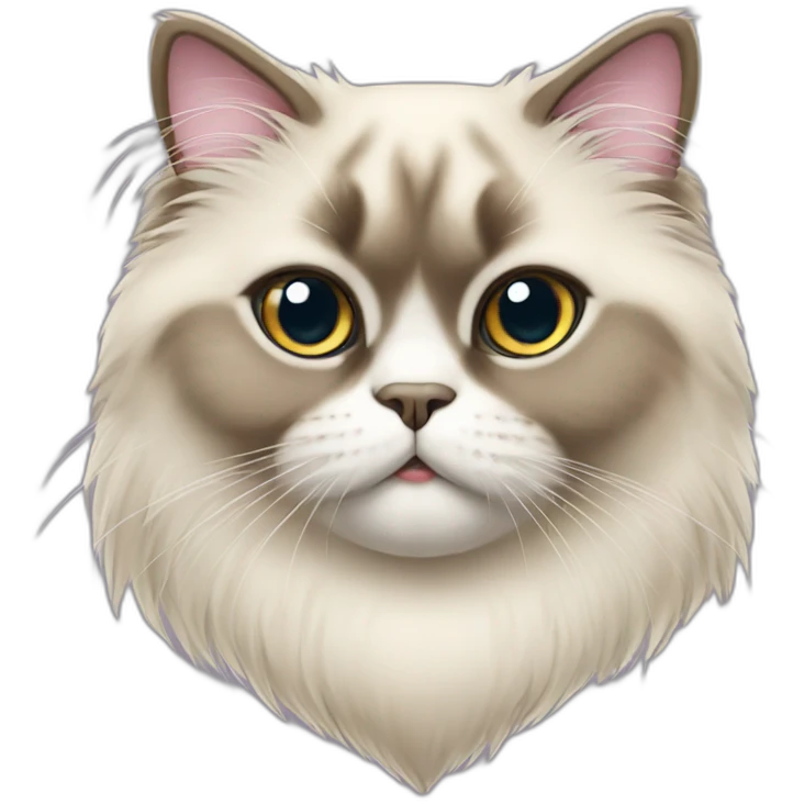 himalayan cat in heart emoji