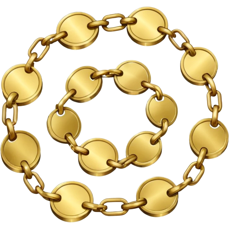 chain of coins, chinese emoji