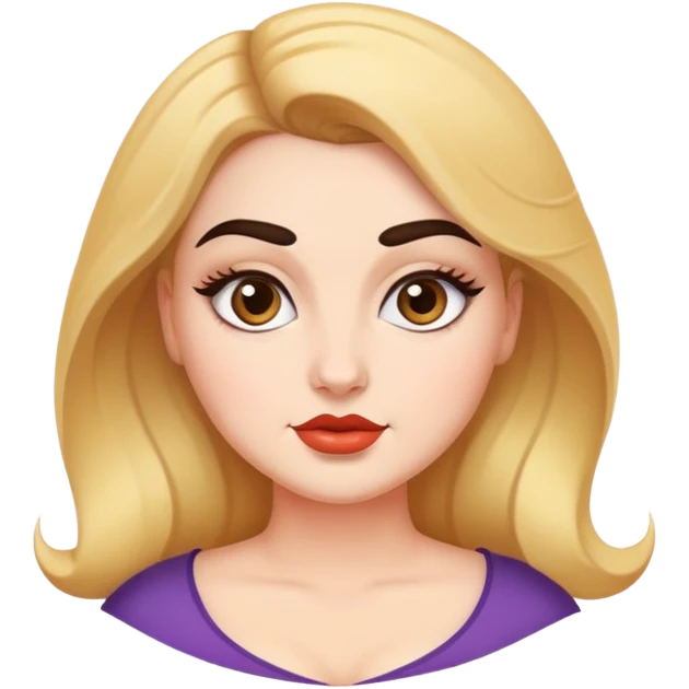Curvy, Pretty woman, thick eyebrows  emoji