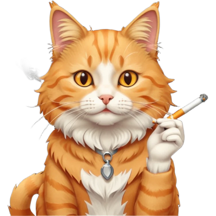 cat with cigarete emoji