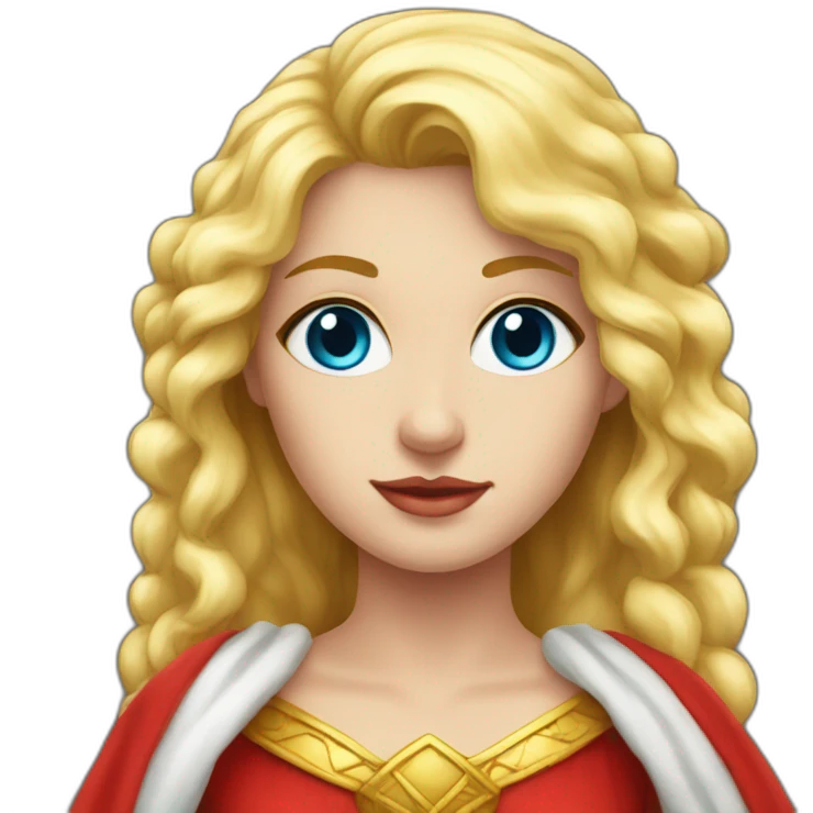 blonde-blue-eyed-goddess-in-red-goddess-robe emoji