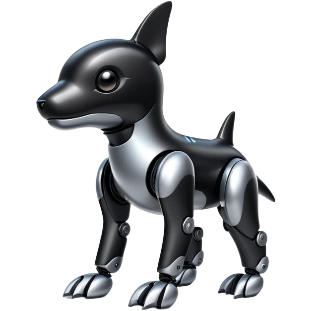 black orca robot dog emoji