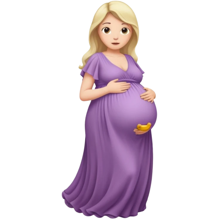 very heavily pregnant overdue woman emoji