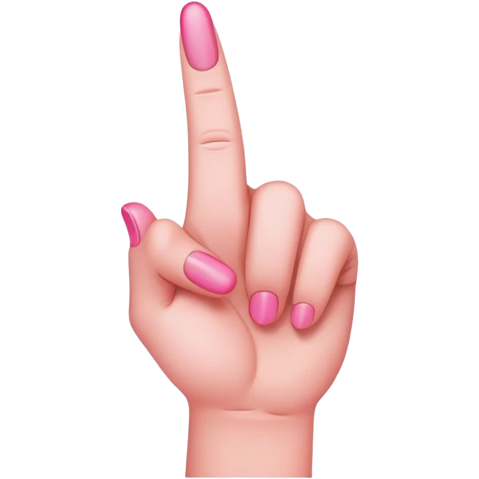 pink middle finger emoji
