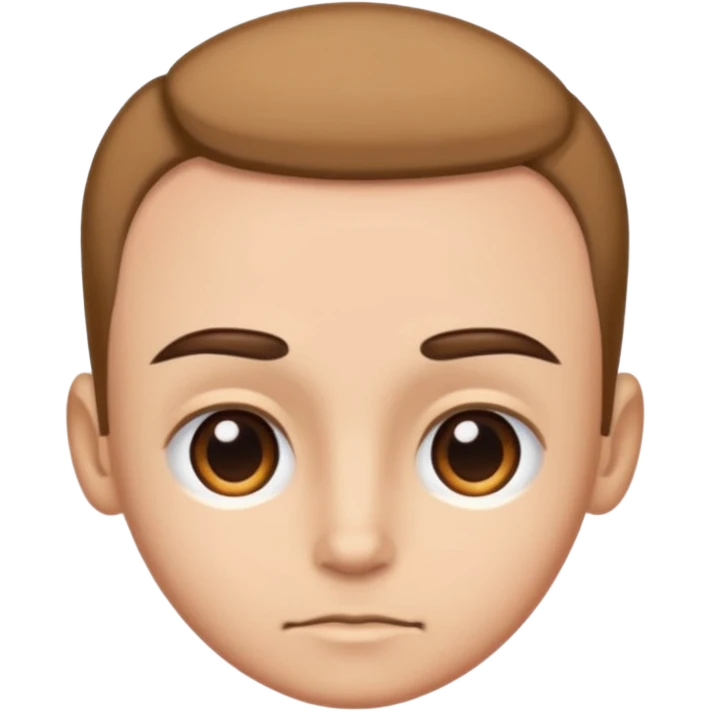emoji of only the forehead area of a human face, cropped between eyebrows and hairline, simple cartoon style emoji