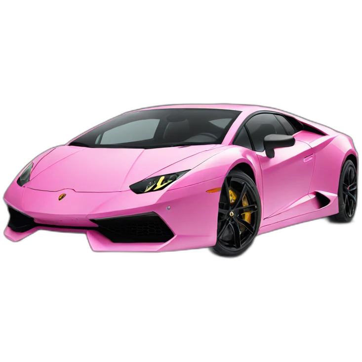 A pink Lamborghini emoji