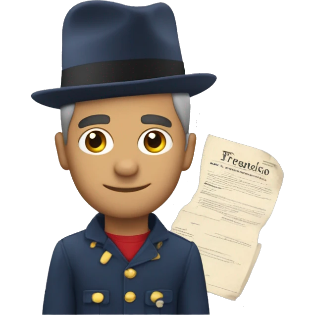 Angoleño con casaca de Francia y documento frances emoji