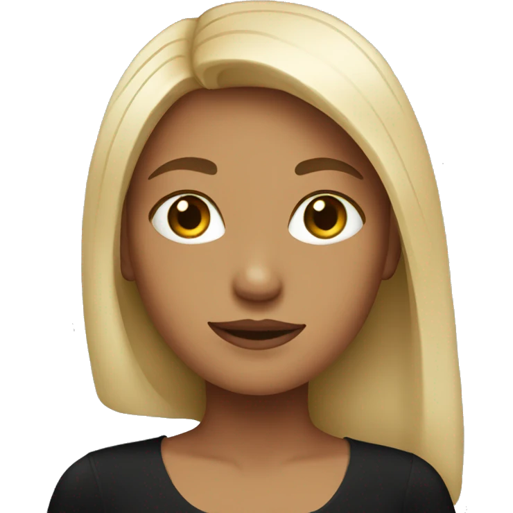 Girl with black dress emoji