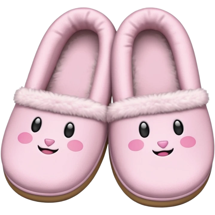 cozy slippers light pink  emoji