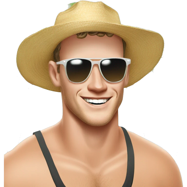 Jonathan Toews as beach bum emoji