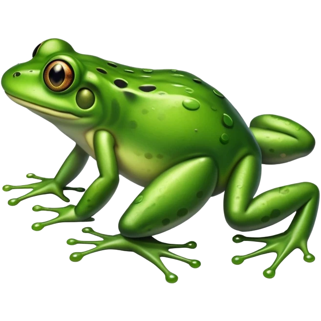 Frog with butt dragging behind him emoji